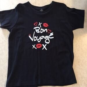Black Heavyweight Bon Voyage Cruise T-Shirt 2XL Top Shirt